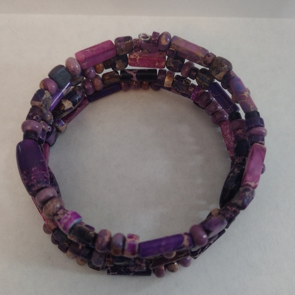 Purple Sea Sediment Wrap Bracelet - Picture 4 of 5
